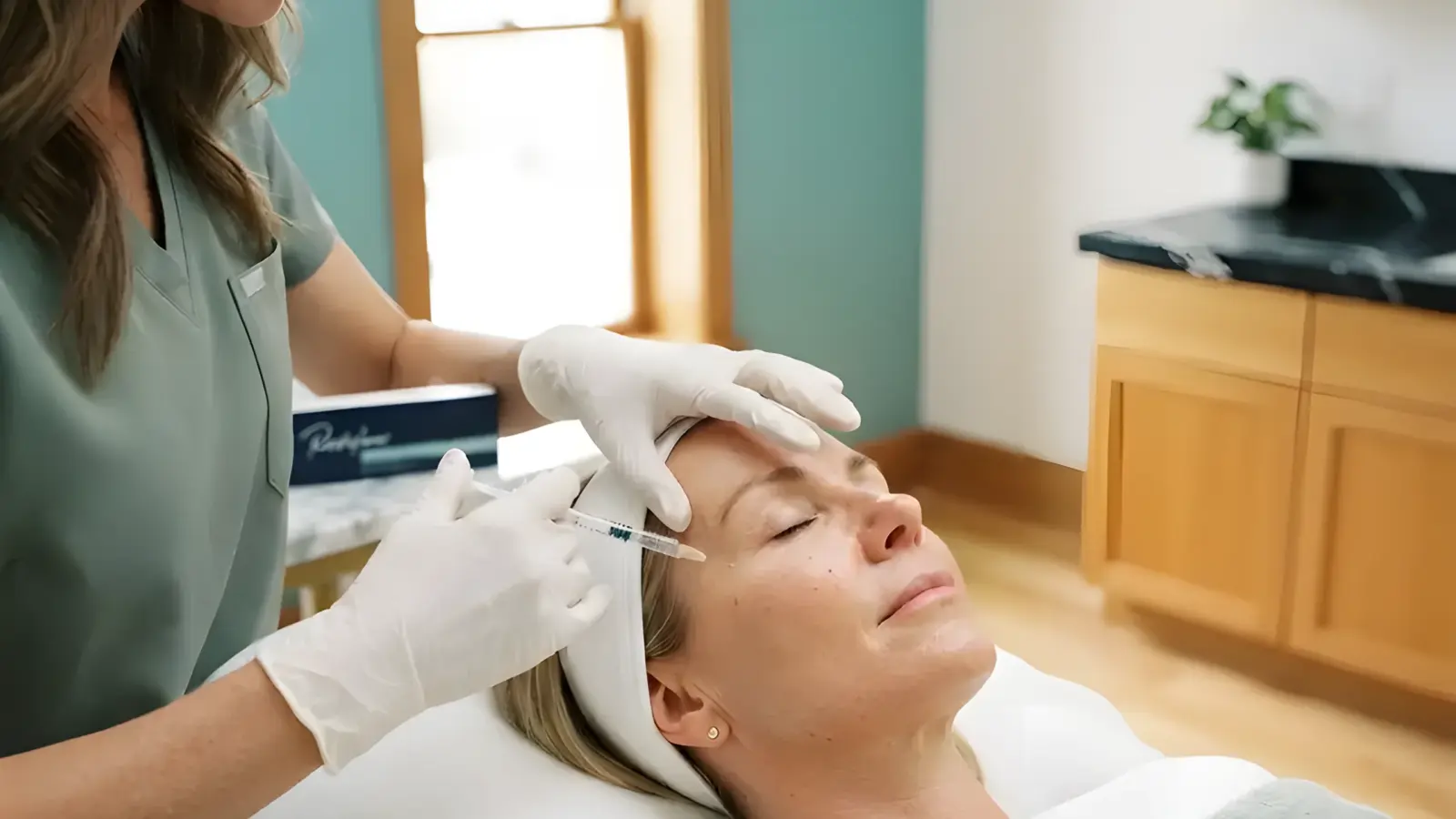 Dermal fillers being performed in the Lincoln Park treatment room