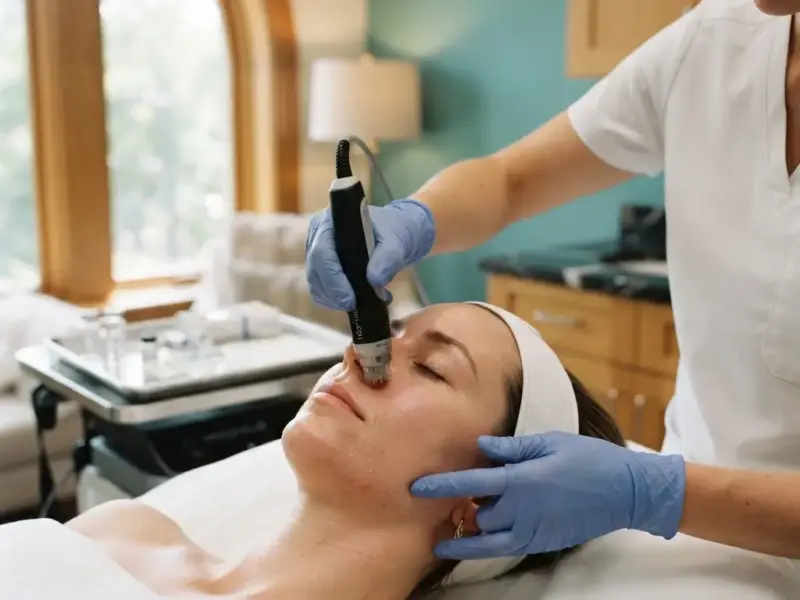 Morpheus8 being performed in the Lincoln Park treatment room