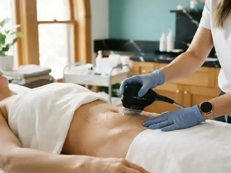 Morpheus8 Body being performed in the Lincoln Park treatment room